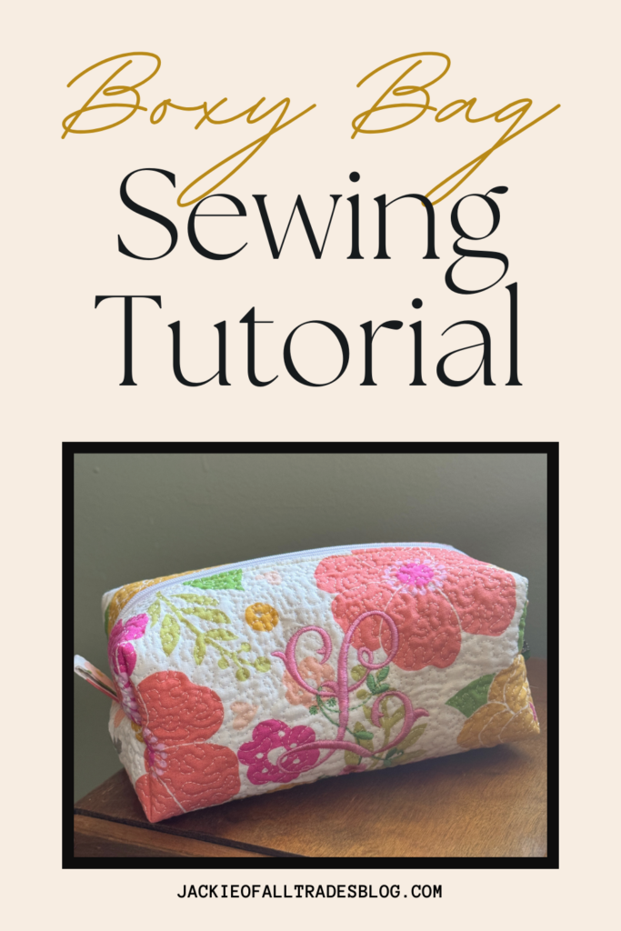 boxy bag sewing tutorial with zipper step by step instructions